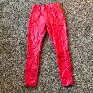 Forever 21 Red Leather Skinny Pants